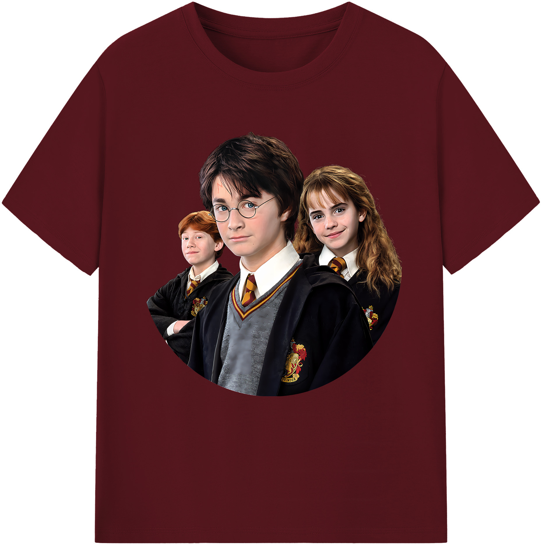 （画像用） Harry Potter ハリー・ポッターシリーズ 綿100％半袖Tシャツ（フロントプリント）